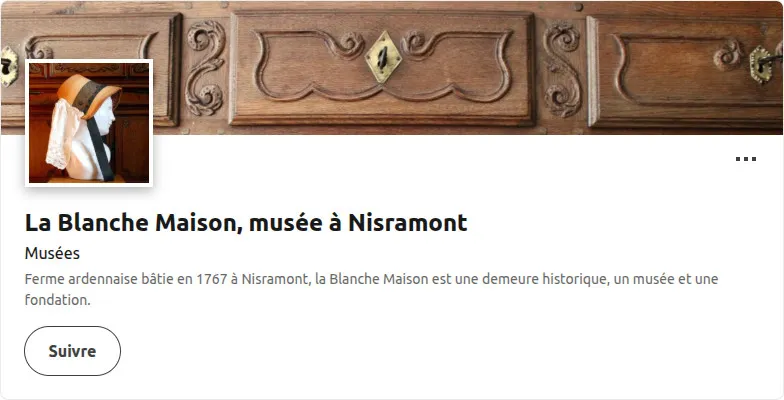 Aperçu de la page LinkedIn de la Blanche Maison