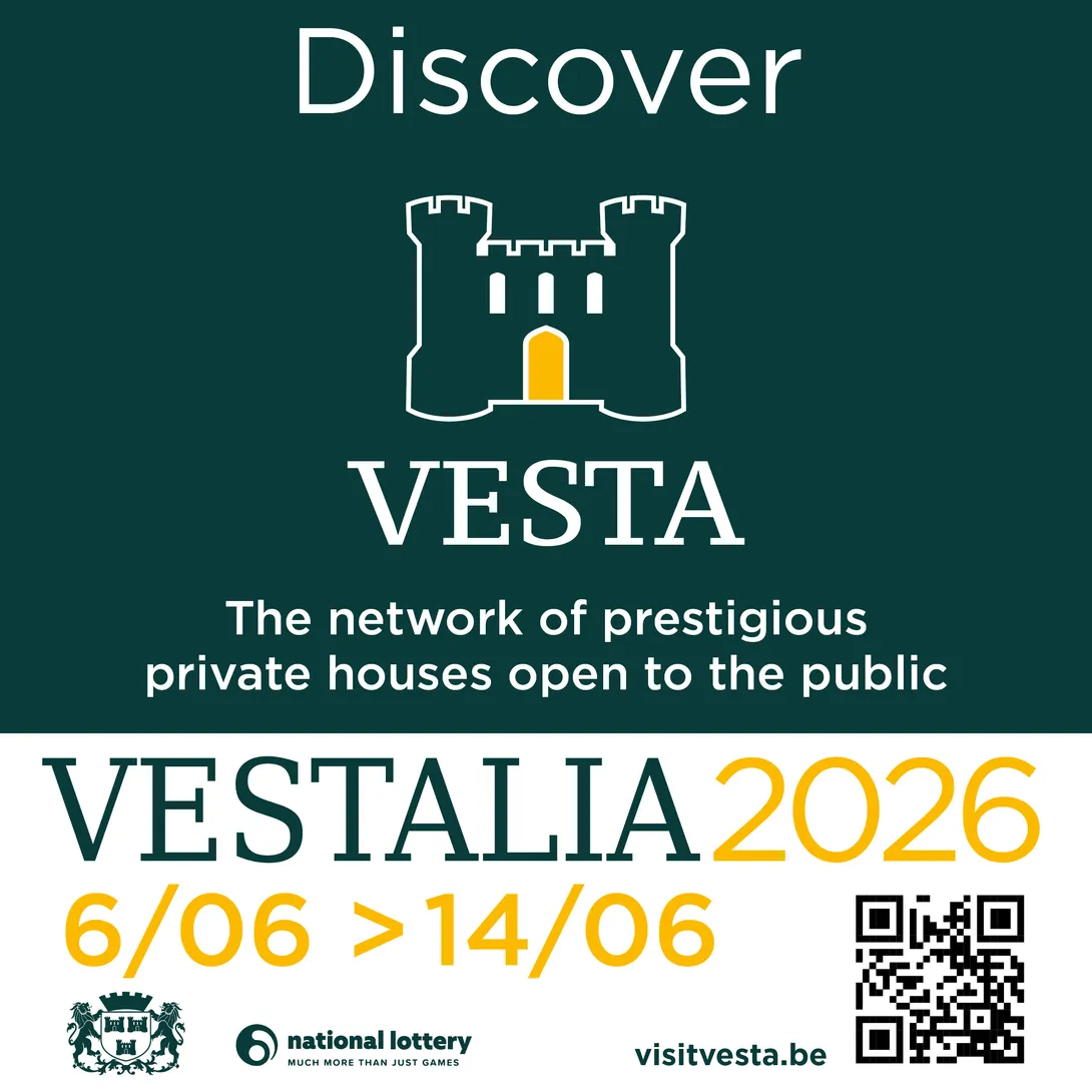 Vestalia 2026 est une initiative de l’Association royale des Demeures Historiques et Jardins de Belgique destinée à valoriser le patrimoine privé belge durant la semaine du 6 au 14 juin 2026.